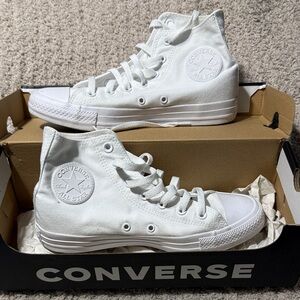 Converse All Star White Canvas Sneakers